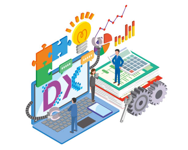 Illustration of remote employees embracing the modern work model.