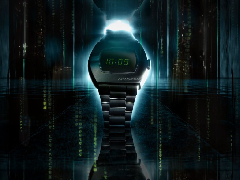Hamilton PSR MTX watch against black background