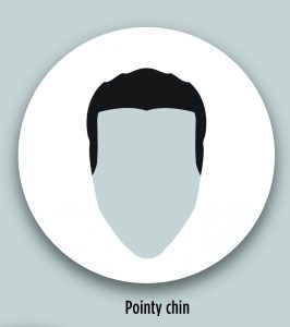 silhouette of face with pointy chin