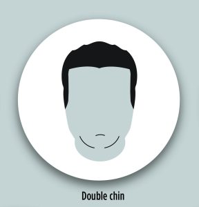 silhouette of double chin