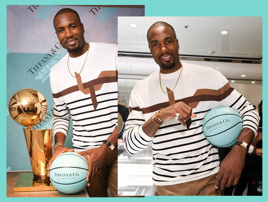 Toronto Raptors Serge Ibaka Celebrates Tiffany Men's Collection