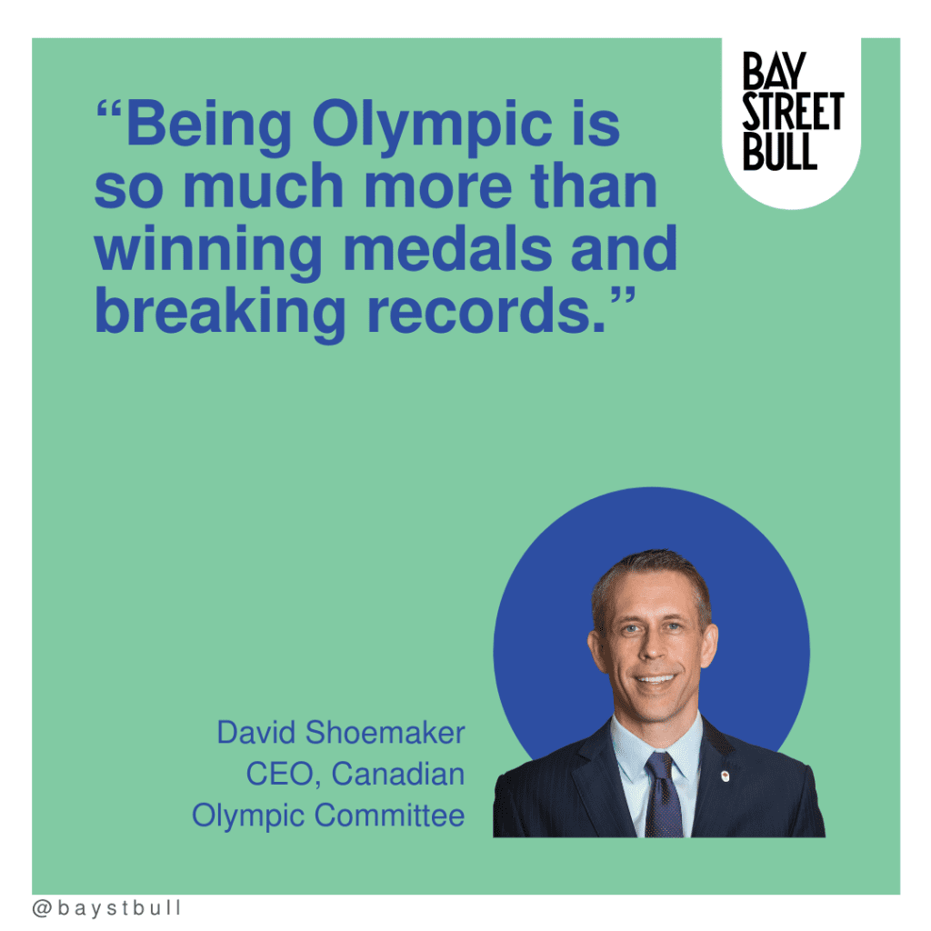 David Shoemaker quote on green background with blue writing
