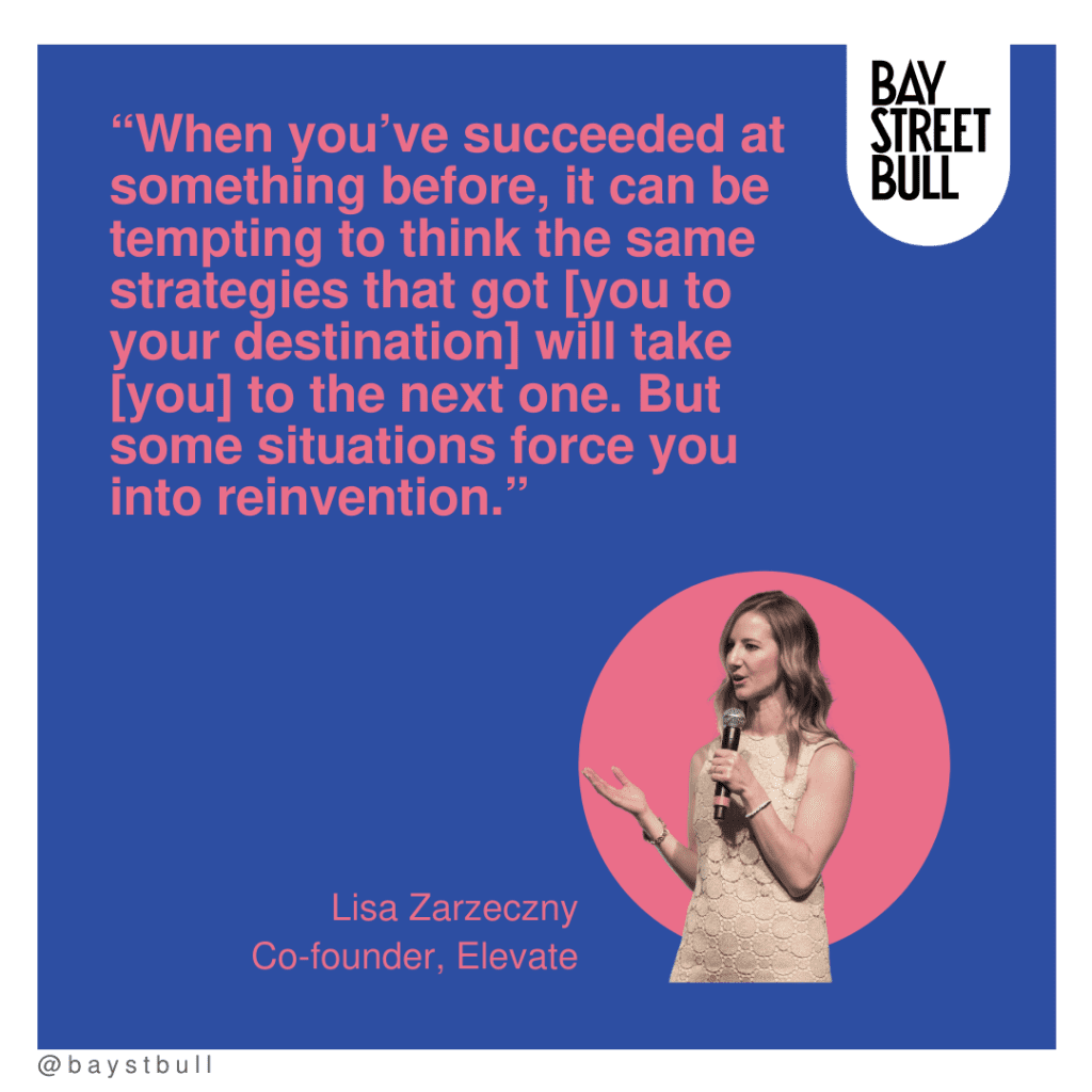 Quote by Elevate co-founder Lisa Zarzeczny