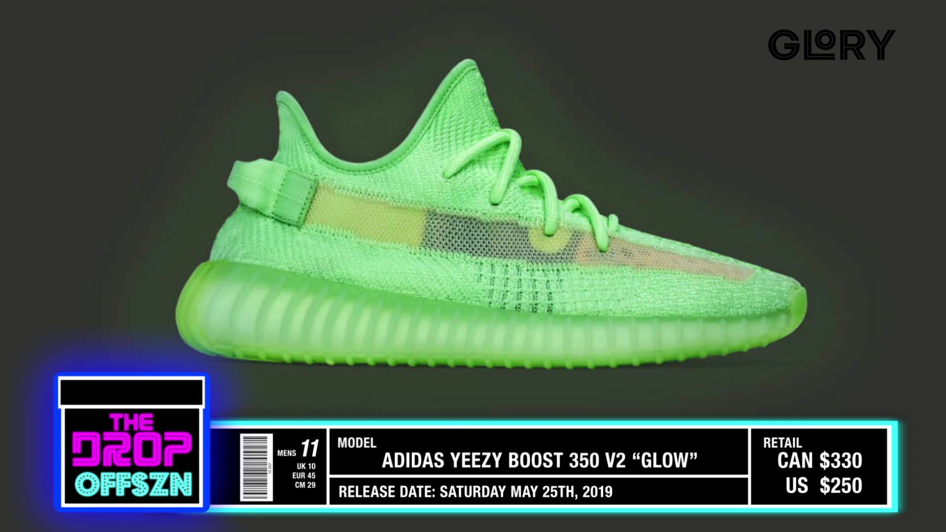 THE DROP OFFSZN: Adidas Yeezy Boost "Glow" (and more)