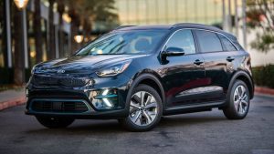 Kia Niro electric vehicle parked in the city